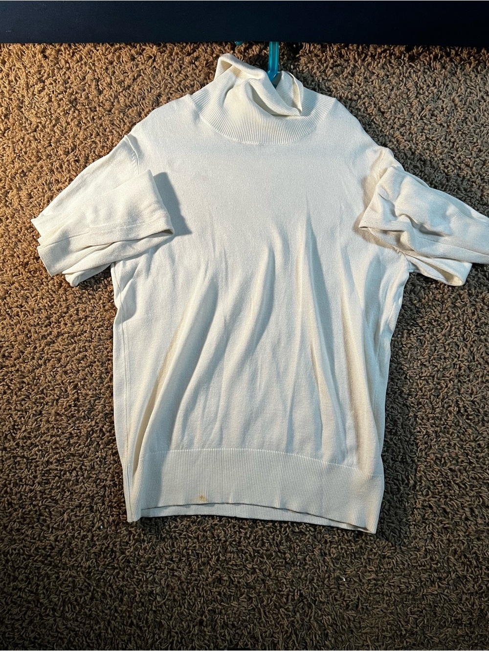 H&M Cream Short-Sleeve Turtleneck Sweater